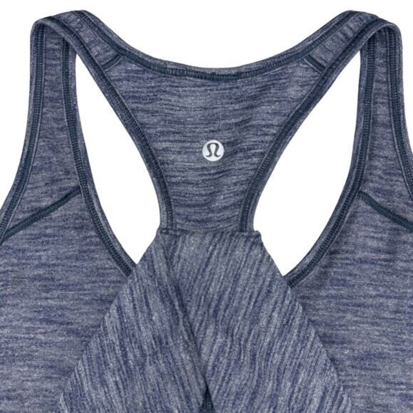 Lululemon Essential Tank In Heathered Deep Navy Size 4 - Picture 7 of 7